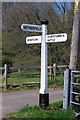 Old Direction Sign - Signpost by Church Road, Mountfield Parish