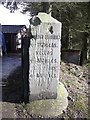 Old Milestone by the former A928, Balmuir Wood, Tealing Parish