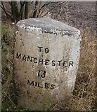 SJ6889 : Old Milestone by the A57, Liverpool Road, Rixton with Glazebrook Parish by M Faherty