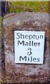 Old Milestone by Chelynch Road, Doulting Parish