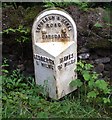 SD7489 : Old Milestone by the A684, Hawes Road, Garsdale Parish by C Minto