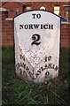 Old Milepost by the A140, Cromer Road, Hellesdon Parish