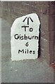 Old Milestone by the A682, Gisburn Road, Blacko Parish