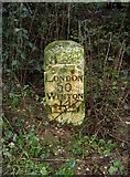 SU6836 : Old Milestone by the A31, The Shrave, Chawton Parish by K Lawrence