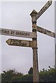 Old Direction Sign - Signpost by Meare Green, Stoke St Gregory Parish