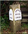 Old Milestone by the B6265, Tancred Lodge, Whixley Parish