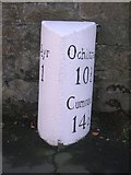 NS3421 : Old Milestone by the A70, Holmston Road, Ayr by Milestone Society