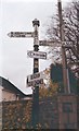 Old Direction Sign - Signpost  by the A368, High Street, Blagdon