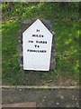 Old Milestone by Withybush Roundabout, Prendergast, Haverfordwest