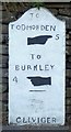 Old Milestone by the A646, Burnley Road, south east of Holme Chapel