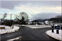 SJ1851 : A542/A5104 Roundabout near Dafarn Dywyrch by David Dixon