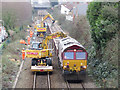 Engineering work on the Rhymney line in Roath