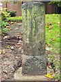 Old Milestone by entrance to Taylor Park, St Helens