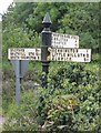 NU2020 : Old Direction Sign - Signpost by Church Road, Rock, Rennington by Milestone Society