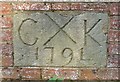 Old Bridge Marker on bridge over the River Cam