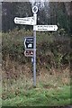 Direction Sign - Signpost on the crossroads of Chester Road and Chatwell Lane