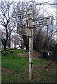 SX0973 : Old Direction Sign - Signpost in Blisland by Milestone Society