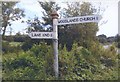 Direction Sign - Signpost on the crossroads west of Cole Hill