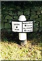 Old Milepost by the A53, near Dunwood Hall