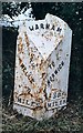 Old Milepost south of Grove Far, Warham parish