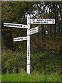 Old Direction Sign - Signpost by Honicombe Corner, Calstock parish