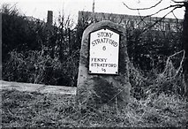 SP8834 : Old Milestone by Simpson Road, Milton Keynes parish by Milestone Society