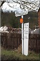 Old Direction Sign - Signpost by village hall, Fitz, Condover parish