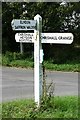 Old Direction Sign - Signpost by Hertford Lane, Chrishall parish