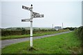 Old Direction Sign - Signpost west of Trevorrian, St Kew parish