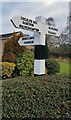 Old Direction Sign - Signpost by the B4156, Station Road, Great Wyrley