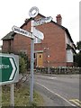 SJ4808 : Old Direction Sign - Signpost by the A49, Hereford Road, Bayston Hill by Milestone Society