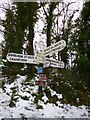 Old Direction Sign - Signpost by Amen Corner, Gussage All Saints parish