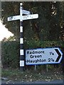 Old Direction Sign - Signpost by the A534, Wrexham Road, Burland parish