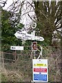 Old Direction Sign - Signpost by Hewish Farm, Milton Abbas parish