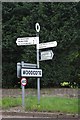 Old Direction Sign - Signpost by Pave Lane, Woodcote