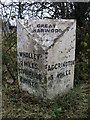 Old Milestone by the A680, Rodger Hey Farm, Great Harwood parish