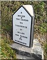 Old Milestone by the A40, Haverfordwest Golf Club, Uzmaston and Boulston parish