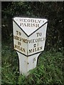 Old Milepost by the B4230, near Devereaux Wootton, Weobley parish