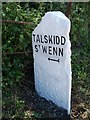 Old Guide Stone west of Trewan Hall, St Columb Major parish