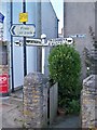 Old Direction Sign - Signpost by Gerrans Square, Gerrans parish