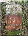ST8466 : Old Milestone by the A365, Bath Road, Box parish by M Faherty