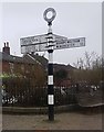 Old Direction Sign - Signpost by Church Road, Swanmore parish