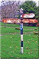 Old Direction Sign - Signpost on village green, Newby Head