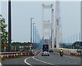ST5491 : M48 motorway and the Severn Bridge by Mat Fascione
