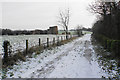 Snowy track near Water Lane Farm