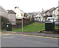 Two dark green cabinets, Greenfield Terrace, Abercynon