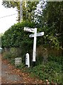 Old Direction Sign - Signpost by Straight Half Mile, Maresfield parish