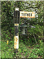 Old Direction Sign - Signpost south of Tigley, Harberton parish