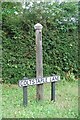 TQ1627 : Old Direction Sign - Signpost by Colstaple Lane, Southwater parish by Milestone Society