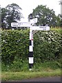 Old Direction Sign - Signpost by Crabmill Lane, Warmingham parish